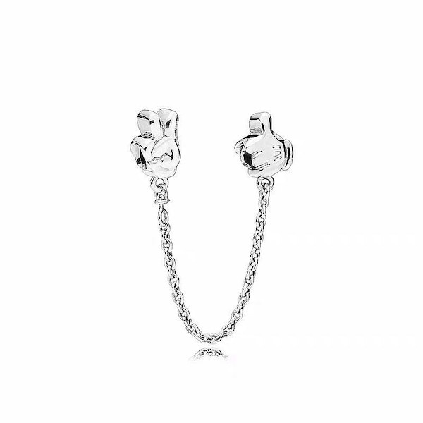 Gestos de Mickey de Pandora, cadena de seguridad con el pulgar hacia arriba