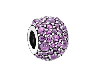pandora s925"shimmering droplets, fancy purple