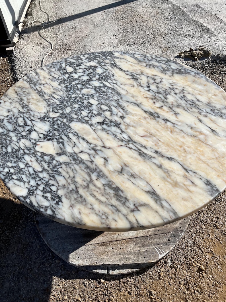 Handmade Round Natural Marble Coffee Table, Luxury Modern Living Room Furniture bild 3