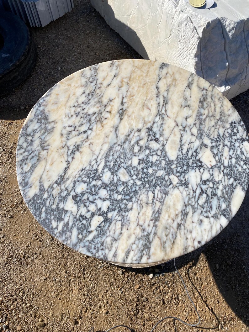 Handmade Round Natural Marble Coffee Table, Luxury Modern Living Room Furniture bild 2