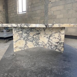 Handmade Round Natural Marble Coffee Table, Luxury Modern Living Room Furniture bild 4