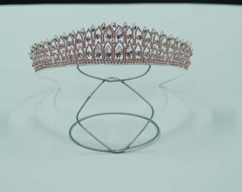 Sparkling Crystal Bridal Tiara, Statement Princess Headpiece, Quinceanera Crown