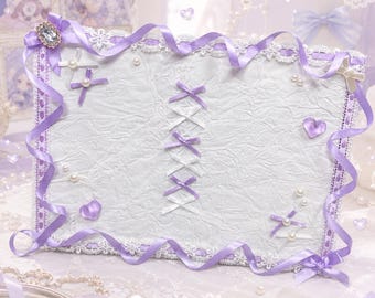 Zestaw wkładek do torby Ita, koronkowa kokietka DIY do ekspozycji przypinek, tablica z przypinkami anime, wstążka Kawaii do dekoracji torby Ita