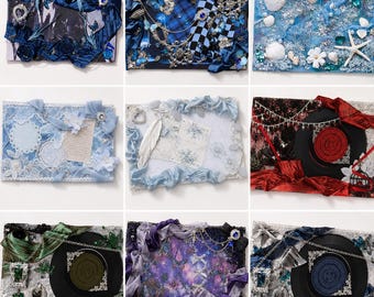 Ita Bag Insert Board DIY Kit, Gothic Kawaii Pin Display Board Supplies, Anime Badge Decor Set, Lace Ribbon Decoden Kit