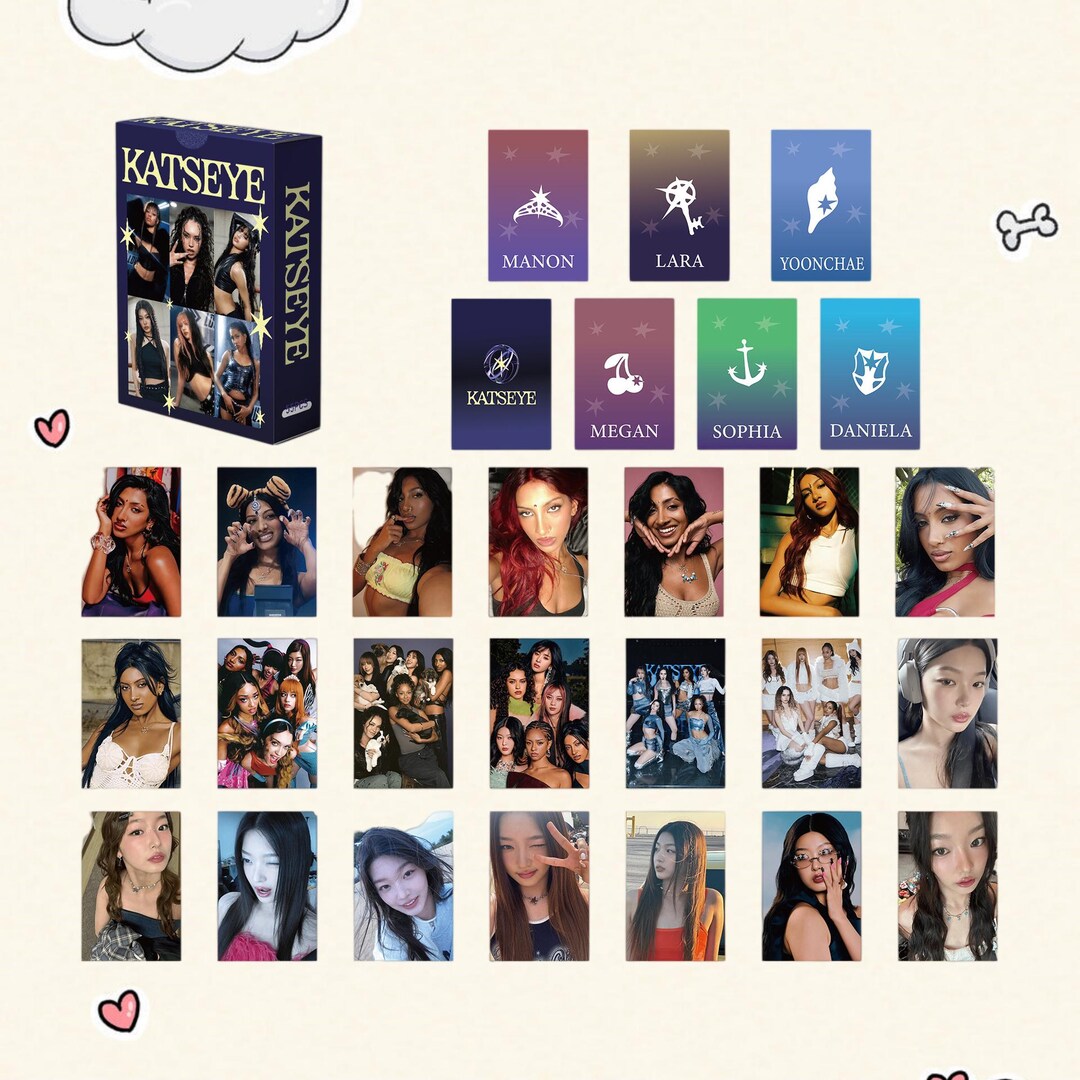Katseye Photocards 55 PCS Laser LOMO Cards Sophia Manon Daniela 