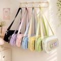 Kawaii Mini Ita Bag, Anime Pin Display Crossbody Bag, Clear Window Badge Purse, Cute Shoulder Bag for Plushies