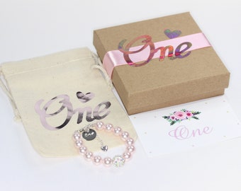 First Birthday girl, baby’s first birthday, Pearl Bracelet, Birthday girl, 1st birthday, Baby Bracelet-Baby Bracelets-Keepsake
