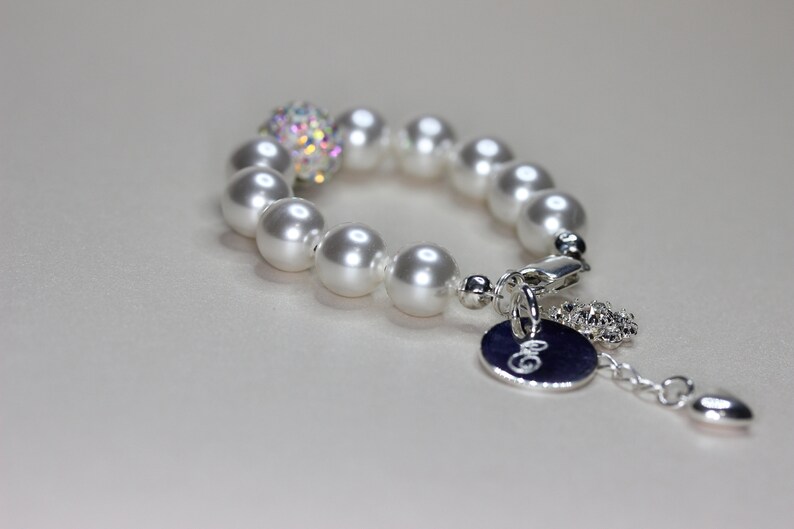 Infant Jewelry SWAROVSKI Baby bracelet Baptism flower girl Etsy