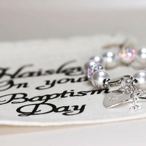 Children’s baptism Bracelet, Baby Girls Baptism,  Baby Bracelet-Baptism-Baby Bracelets-Keepsake