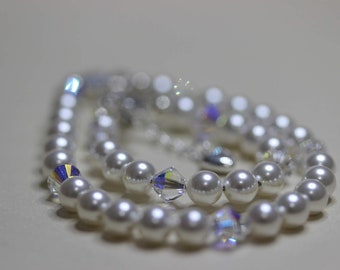Crystal Pearl Bracelets, Bridesmaid Bracelets,  Womens accessories, Bridal party, Bridal Accessories,