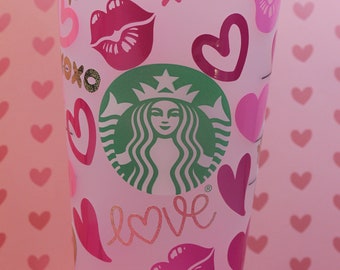Starbucks Valentines Cup, reusable cup, Venti Cold cup, Coffee cup, Personalized cup, Personalized Starbucks cup, Valentines