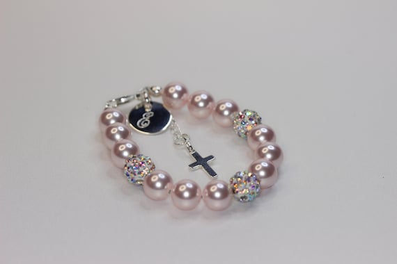 Baptism charm bracelet hot sale
