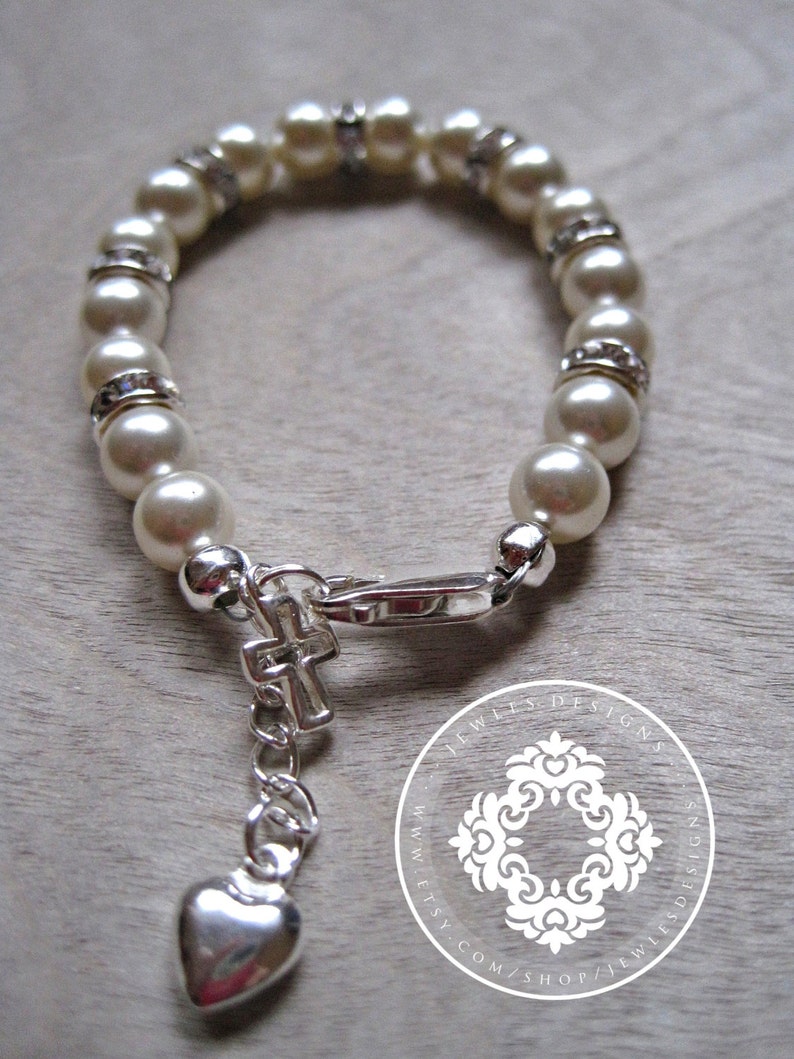 baby baptism bracelet swarovski