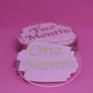 | cadeau Baby Milestone | mensuels des jalons | des jalons acryliques 12 mois | | d’annonces de bébé | cadeau pour nouveau-nés Photographie de nouveau-né