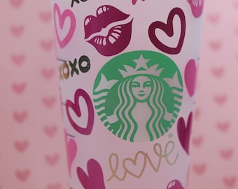 Starbucks Valentines Cup, reusable cup, Venti Cold cup, Coffee cup, Personalized cup, Personalized Starbucks cup, Valentines