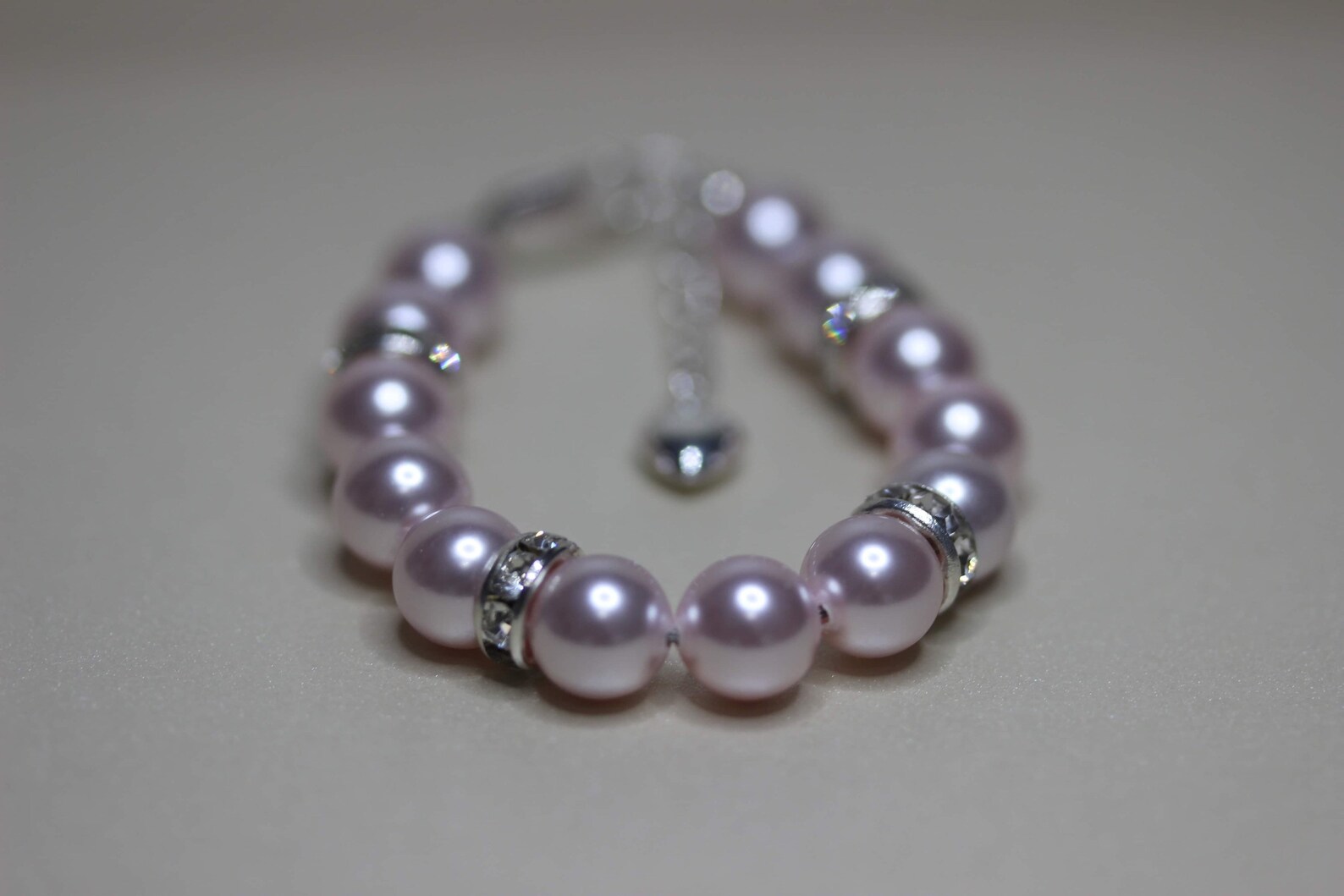 Infant Jewelry SWAROVSKI Pink Pearl Baby bracelet Baptism Etsy