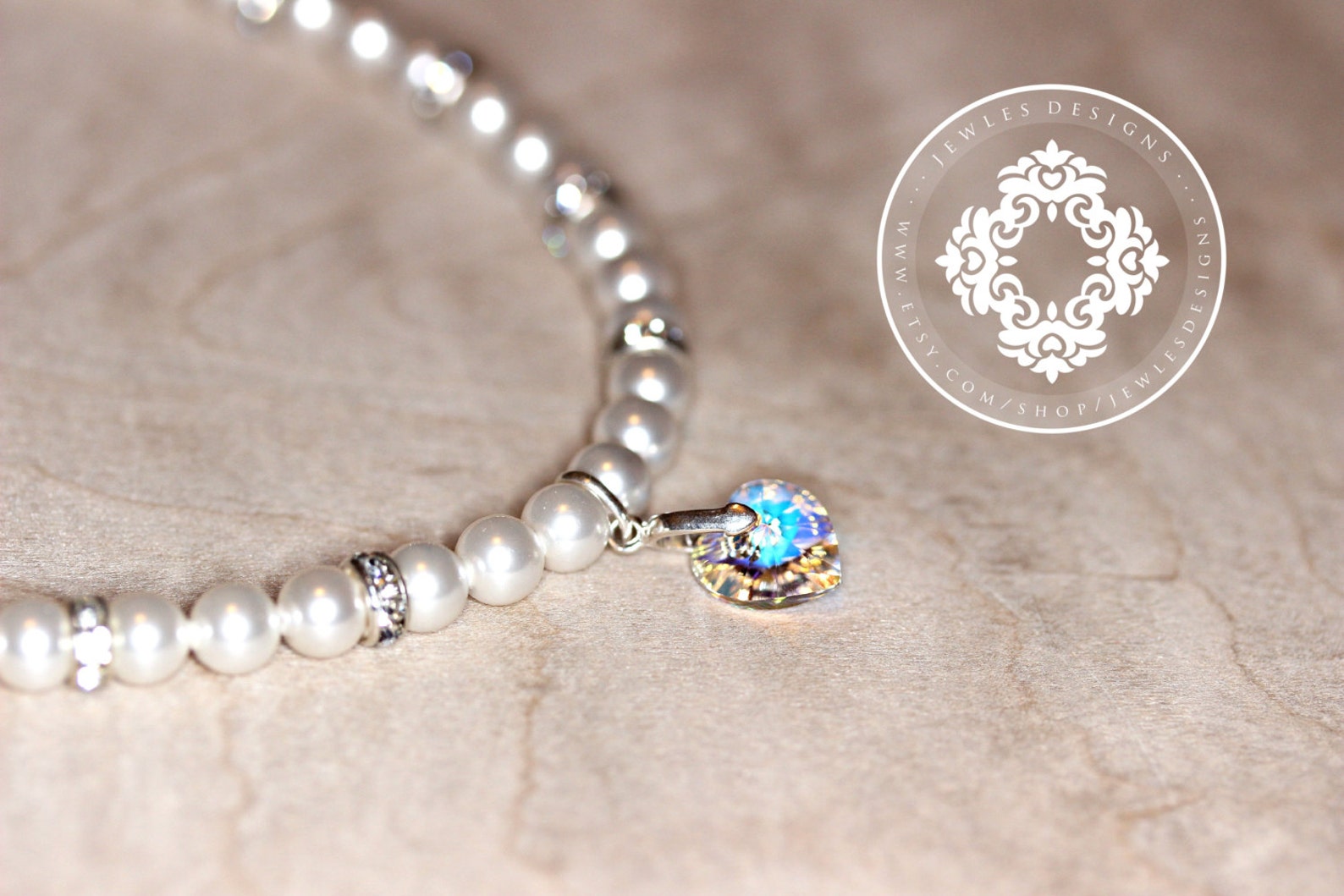 Flower Girl SET Necklace and Bracelet in Swarovski Pearls Etsy