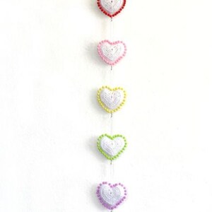 White heart door hanger, Wedding decor, Crochet heart, Home decoration, Door knob decor or other cute idea