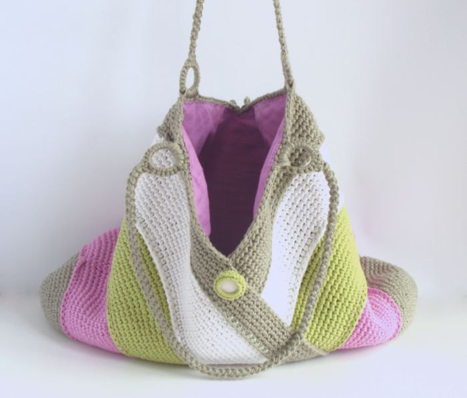 Colorful Summer Bag Beach Bag Tote Bag Hand Crochet Bag Etsy