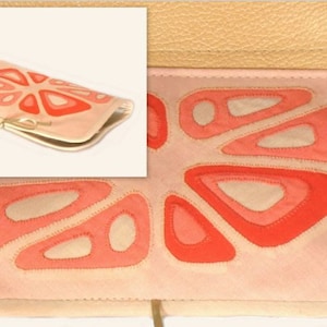 Unique handmade pouch for phone, earphones and cards, For iPhone and other smartphones, Cotton phone pouch,Simple textile/leather phone case