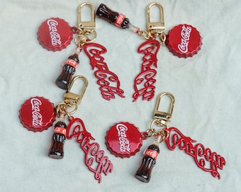 Classic Pop Drink Keyring, Retro Charm ( 1 pcs )