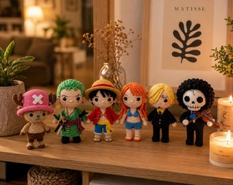 Sea Pirate Crew Crochet Pattern Bundle PDF Amigurumi Anime Inspired Doll Pattern