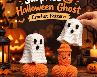 Surprise Halloween Ghost, Crochet Pattern Giant Halloween, Halloween Ghost, Halloween Ghost Crochet pattern, Ghost Crochet Pattern, Instant