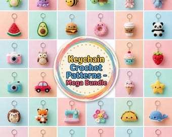 Crochet Keychain Pattern, Amigurumi Animal Zoo Pet PDF Download, DIY Mini Toy Craft Project, Handmade Small Shop Gift