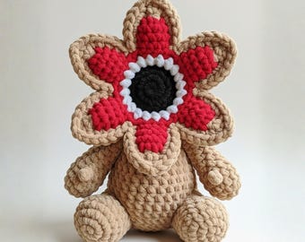 Upside down Demogorgon Crochet Pattern PDF . Stranger Things Inspired Amigurumi. Crochet Plushies Pattern