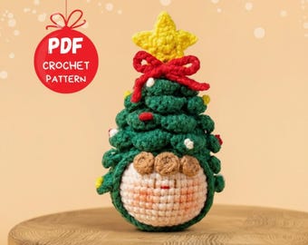 Crochet Christmas Tree Gnome Pattern, Holiday Decor DIY (PDF Download)