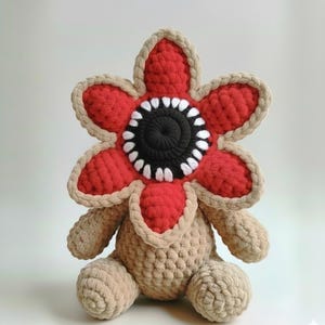 Demo Monster Crochet Pattern, Flower Head Amigurumi Plushie | Animal Crochet Pattern, Creepy Spooky Toy Fantasy Monster Low Sew