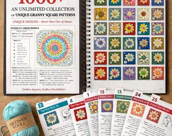 Granny Square Crochet Pattern Collection, Easy Beginner Afghan and Clothing Projects, Instant Access PDF Download Craft Guide