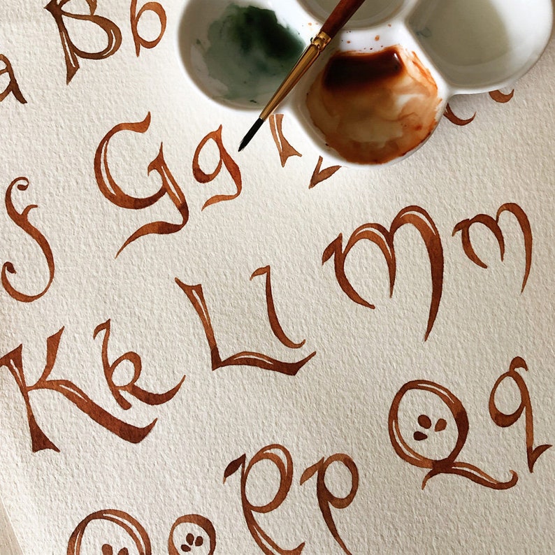 hand painted lettering inspired by Middle Earth - by Talufane