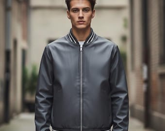 Waterdichte bomberjack van memory foam – Lichtgewicht, winddichte streetwear-jas, moderne unisex college-stijl