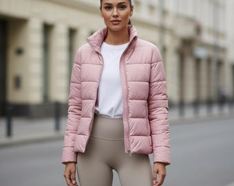 Lichtgewicht gewatteerde jas voor dames – Warme gewatteerde winterjas, stijlvolle damesjas, moderne casual jas