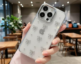 Siliconen telefoonhoesje glitterstrik, transparante schokbestendige bumper