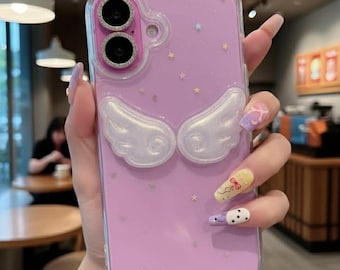 iPhone-hoesje Glitter Angel Wings, Koreaanse INS-stijl