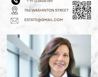 Modern Realtor Business Card | Real Estate Agent Design | Editable Canva Download