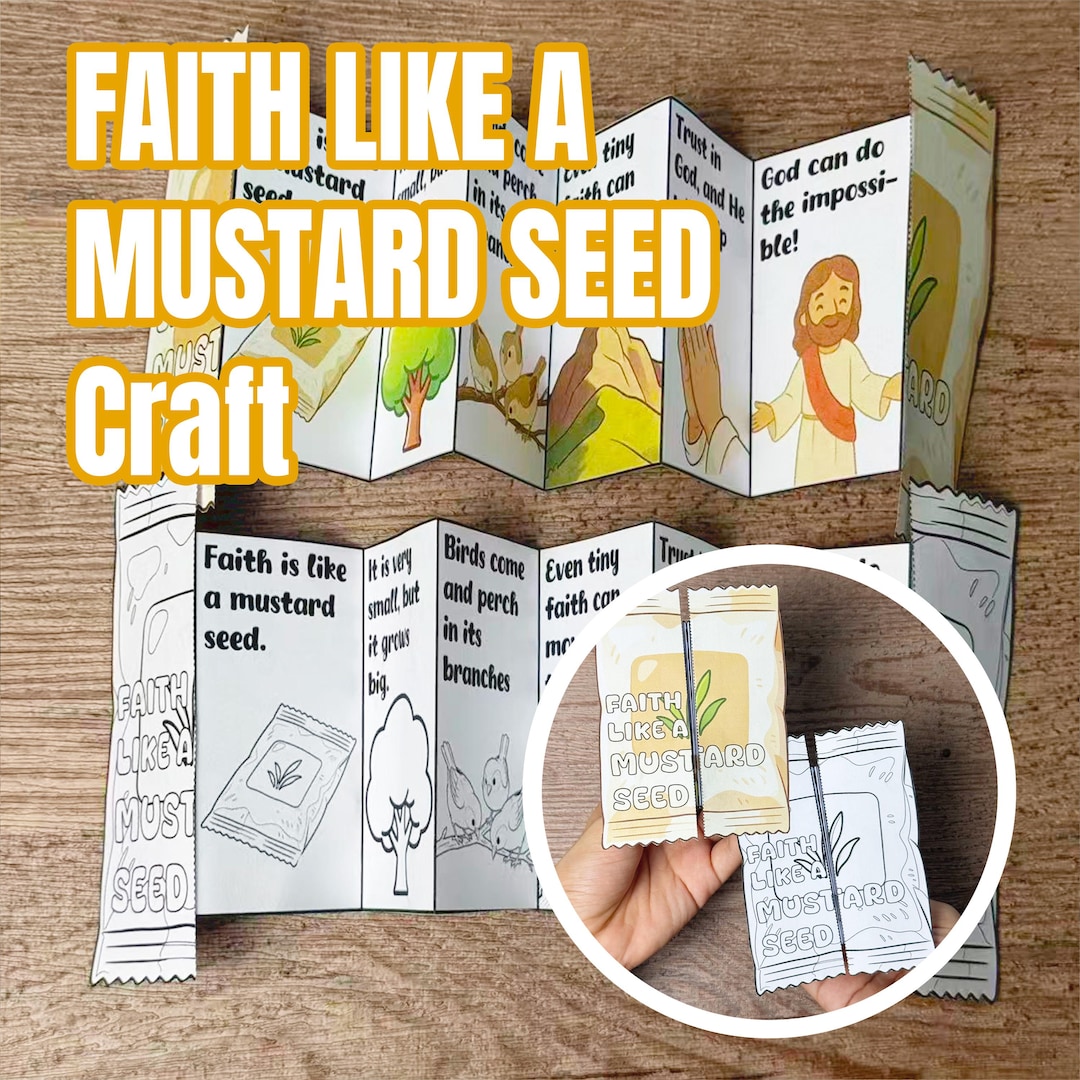 The Faith Like a Mustard Seed Craft, Folding Surprise Craft, Moses ...
