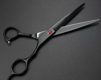 7” japanische professionelle friseur schere friseur friseur schere Rechtshänder japanischer stahl 440c schwarz