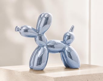 Ballon Hond Standbeeld Moderne Kunst Sculptuur Hars Bureau Decor Kantooraccessoire Hedendaags Beeldje Glanzend Keramisch Cadeau Mannen Verjaardag Thuis