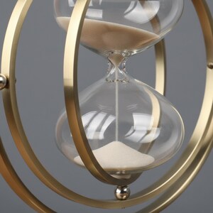 Rotating Sand Timer Metal Frame Desk Accessory Office Decor Piece Gift Meditation Aid Time Keeper Hour Glass Clock Display Decoration image 8