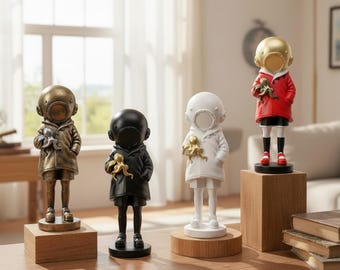 Banksy Diver Statue Nordic Art Figurine Collectible Urban Design Sculpture Minimalist Desk Decoration Contemporary Accent Shelf Display