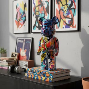 ガラステーブル　BE＠RBRICK　ベアブリック　サイドテーブル　オブジェ　置物 Bearbrick Table - Etsy