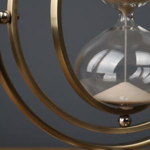 Rotating Sand Timer Metal Frame Desk Accessory Office Decor Piece Gift Meditation Aid Time Keeper Hour Glass Clock Display Decoration image 9