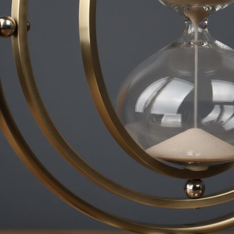 Rotating Sand Timer Metal Frame Desk Accessory Office Decor Piece Gift Meditation Aid Time Keeper Hour Glass Clock Display Decoration image 9