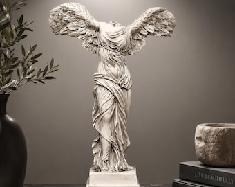 Winged Victory of Samothrace Statue, Classical Sculpture, Greek Art Decor, Victory Goddess, Office Bookshelf Decor, Mythology Gift
