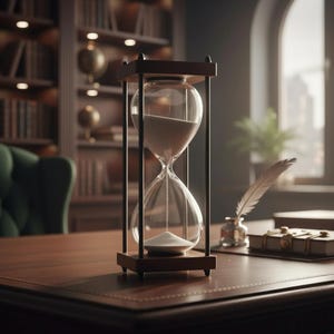 Modern Hourglass Timer Sand Clock Meditation Aid Mindfulness Tool Desk Accessory Office Decoration Elegant Design Minimalist Style Executive