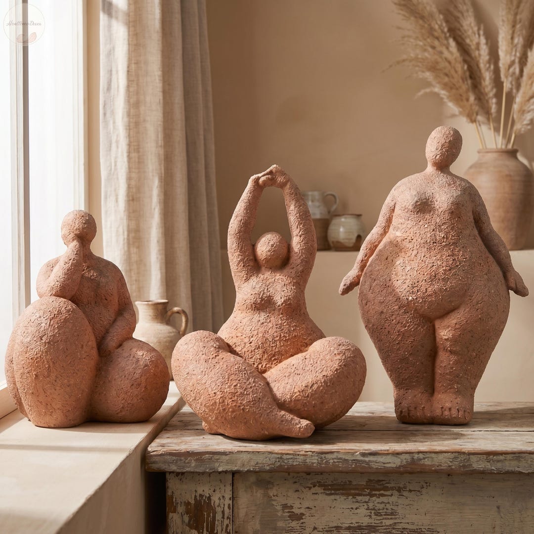 Curvy Figure Art Body Decor Modern Sculpture Female Form Abstract ...