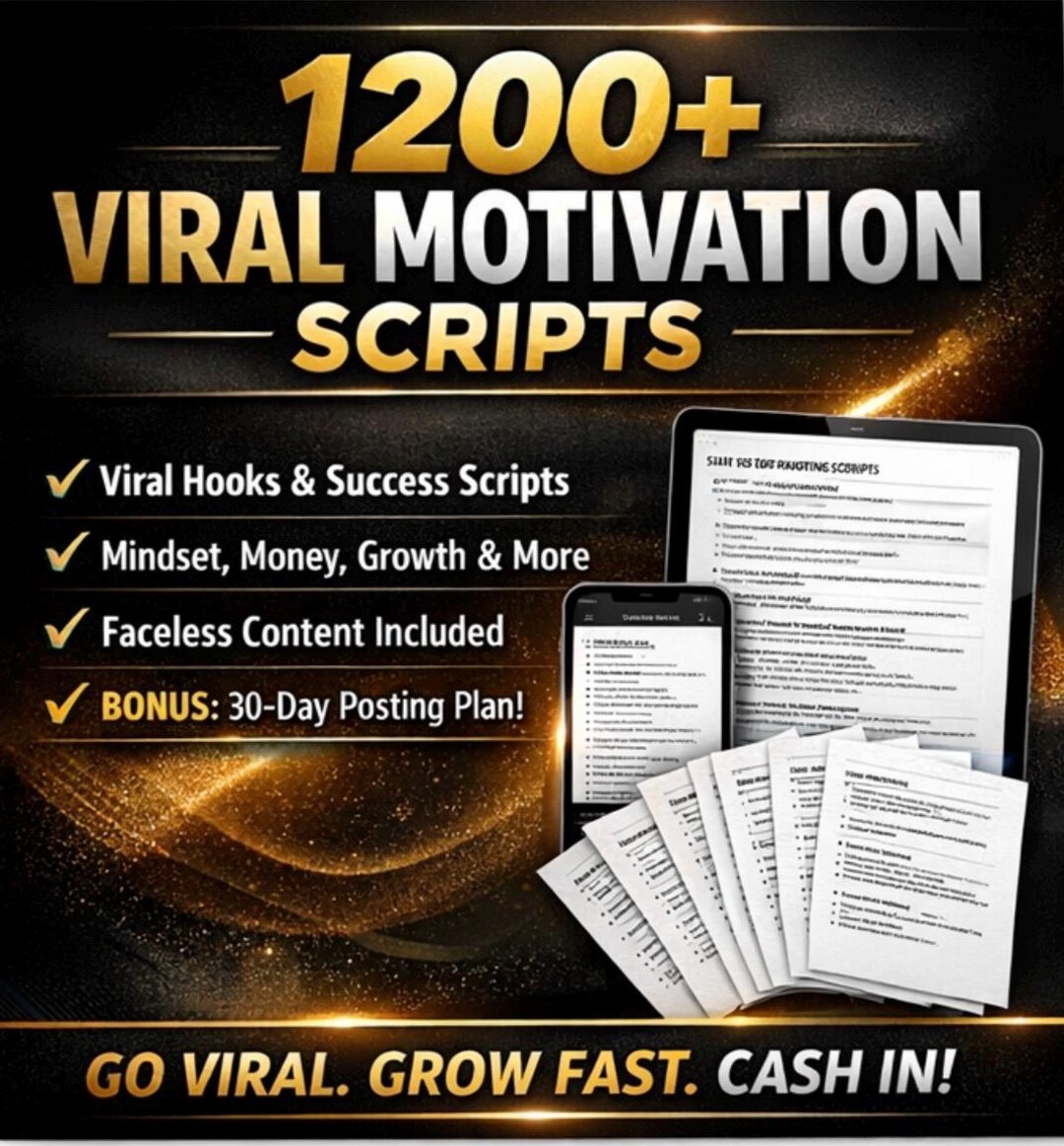 Viral Script Vector 1200+ Viral Video Script Pack (2026 Edition) - Etsy